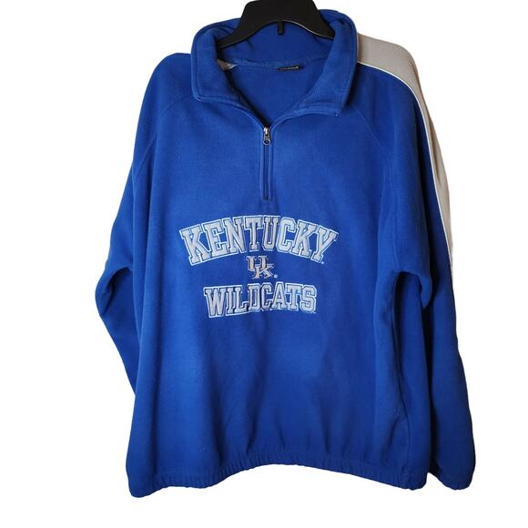 ProEdge Kentucky Fleece 1/4 Pullover Mens XL Blue/Gray Wildcats U.K. Big Blue - Picture 1 of 11